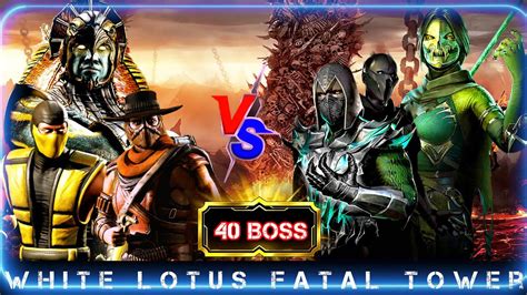 Mk Mobile White Lotus Fatal Tower 40 Boss Fight Lizard Noob Saibot