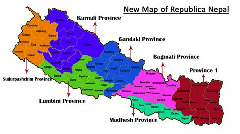 New Map Of Nepal With Province And District Webpati