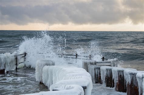 Wallpaper Sea Water Shore Snow Winter Ice Cold Coast Freezing