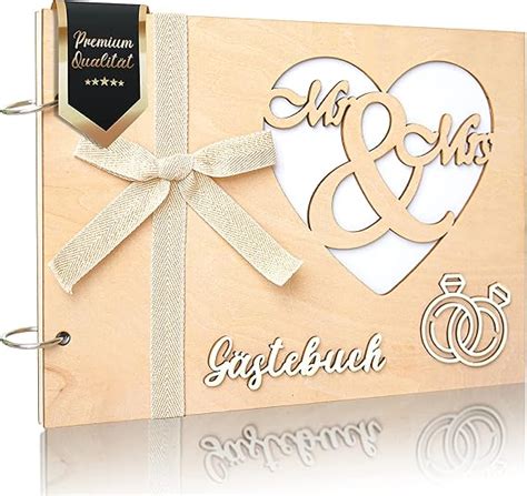 Happysight Hochzeit G Stebuch G Stebuch Hochzeit Holz Inkl Stift