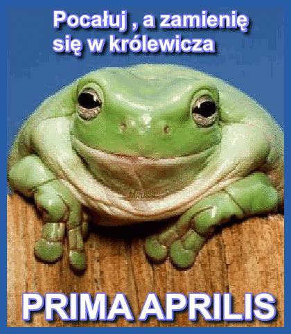 Uśmiechająca się żaba na Prima Aprilis Gify i obrazki na GifyAgusi pl