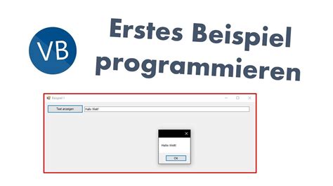 Erstes Beispiel Programmieren Visual Basic Net Youtube