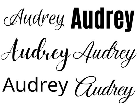 Audrey Svg Audrey Baby Name Svg Audrey Wedding Name Svg - Etsy