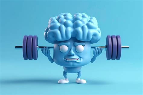 Premium Ai Image Human Brain Lifting Weights D Brain Lifting A Heavy