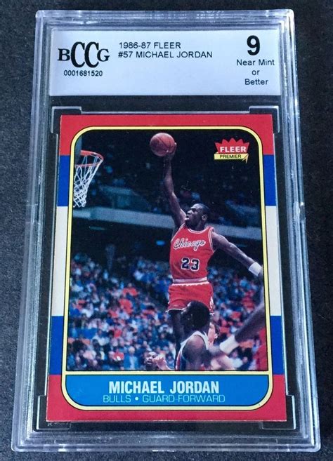 Michael Jordan Fleer Rc Rookie Card Bccg Nm Centered