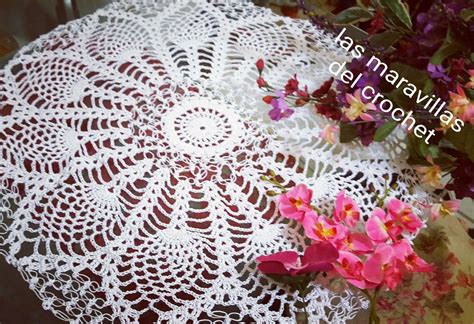 Tapete redondo de piñas en crochet paso a paso 1 Ganchillo de piña