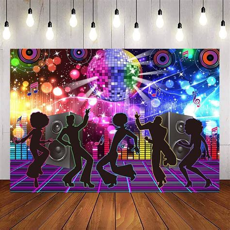 Retro 70s Theme Disco Party Backdrop 70's Boogie Party Background ...