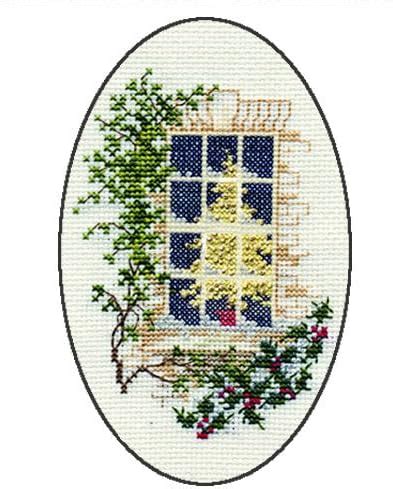 Bothy Threads Cross Stitch Kit Christmas Card Christmas Window