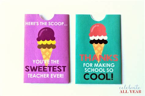 Ice Cream Gift Card Holders – Celebrate All Year