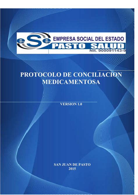 Pdf Protocolo De Conciliacion Medicamentosa Pdf File Etapas De