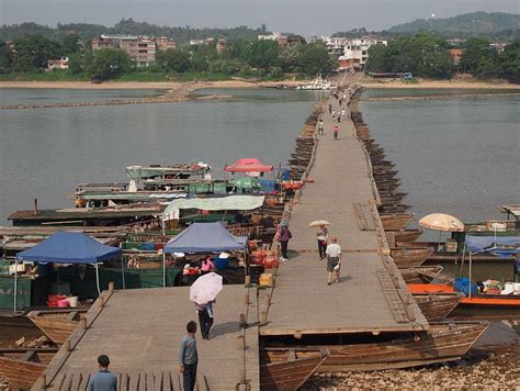 The Pontoon Bridge The Floating Bridge From Ancient China Used In The