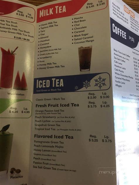 Menu Of Its Boba Time In National City Ca 91950