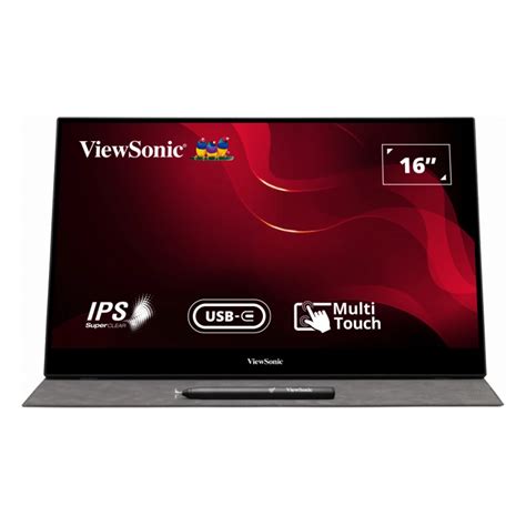 ViewSonic TD1655 15 6 Inch Portable Touch Monitor With USB C And Mini