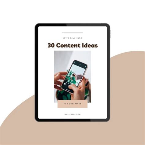 Freebie - 30 Content Ideas for Creatives