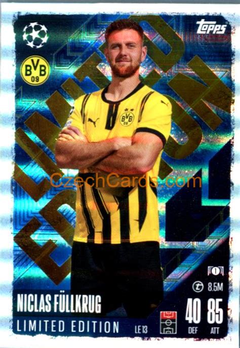 FOOTBALL SOCCER Niclas Füllkrug 2024 25 Match Attax Limited Edition