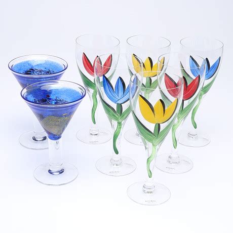 Vinglas St Glas Ulrica Hydman Vallien Kosta Boda Coktailglas