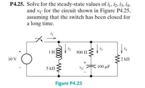 Solved P4 21 Solve For The Steady State Values Of I 2