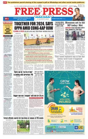 Free Press Journal Bhopal Edition Sat Jun