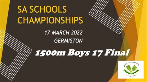 Johannes Morepe Wins 1500m Boys 17 At Sa Schools Championships