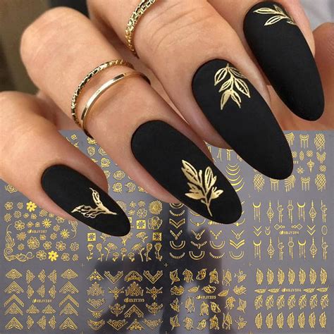 Nail Designs Black And Gold