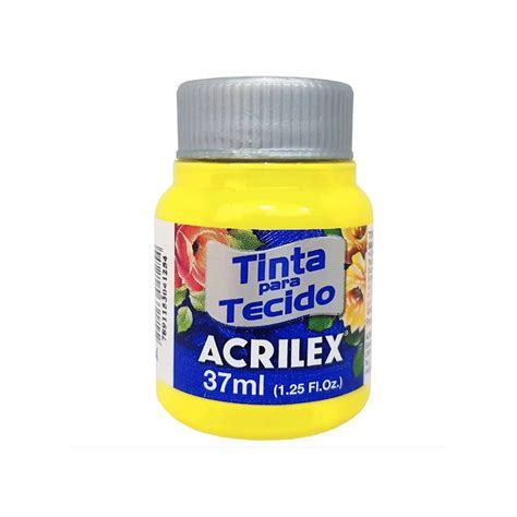 Tinta Tecido 37Ml Amarelo Limão Acrilex