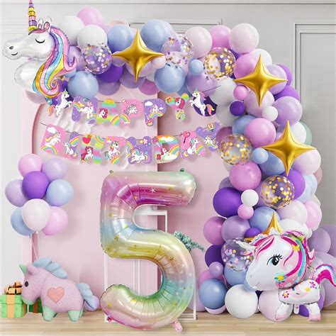 Yosiio Decorazioni Compleanno Unicorno Palloncini Compleanno Anni