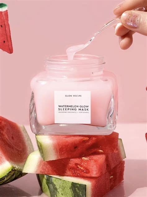 Glow Recipe Watermelon Glow Sleeping Mask Travel Size Exfoliating Hydrating Anti Aging