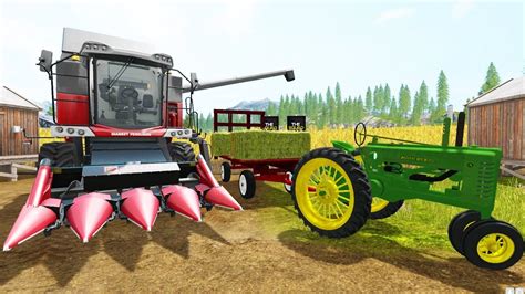 Farming Simulator Corn Maze Designing With Combine Hay Wagon