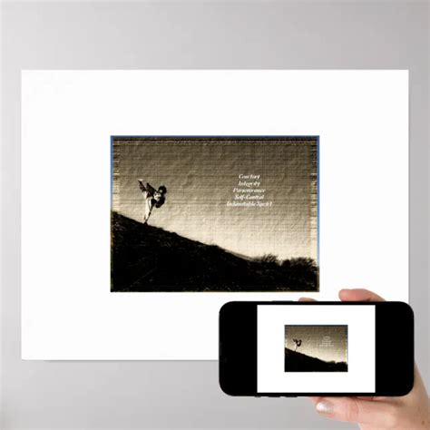 'Old photo' Taekwondo tenets poster | Zazzle