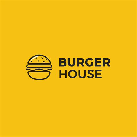 American Classic Burger House Logo Logotype For Restaurant Or Cafe Or