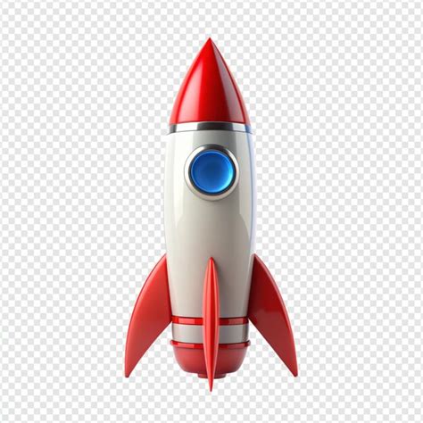mini rocket isolated  transparent background premium ai generated psd