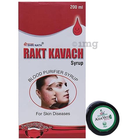 Shri Nath Rakt Kavach Syurp With Aloe Vera Gel 10gm Free Buy Bottle Of