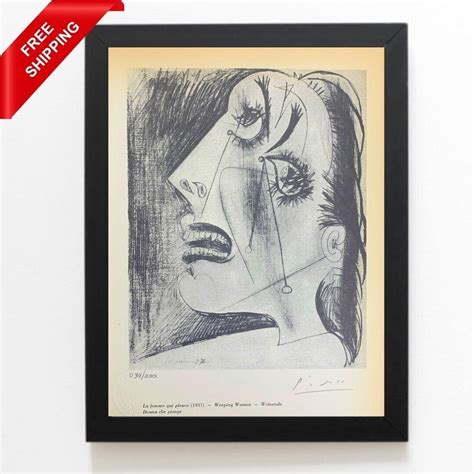 Pablo Picasso Weeping Woman 1937 Original Hand Signed Print With