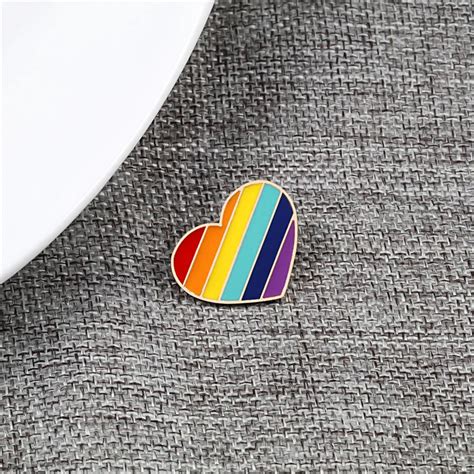 Love Is Love Lgbt Pride Rainbow Heart Enamel Pin Queerks™