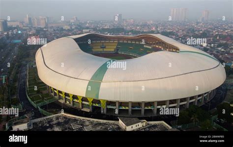 Bekasi Indonesia June Aerial View The Largest Stadium Of