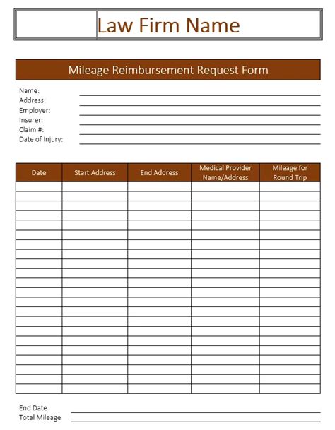 9 Free Mileage Reimbursement Form Template [pdf Excel Doc]