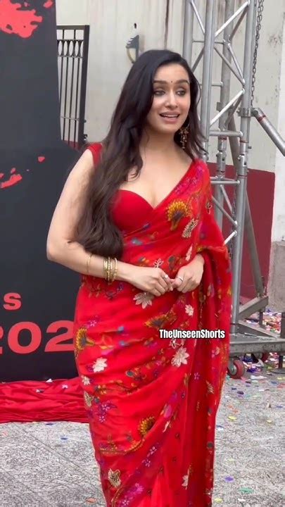 Shraddha Kapoor Looking So Stunning In Red Saree💯🔥shraddhakapoorthe