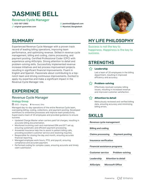 3 Revenue Cycle Manager Resume Examples How To Guide For 2024