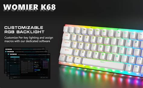 Womier 68 Keys Hot Swappable Keyboard 65 Mechanical Keyboard RGB Womier Shop