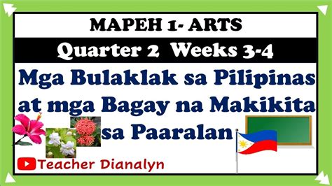 Mga Bulaklak Sa Pilipinas At Mga Bagay Na Matatagpuan Sa Paaralan