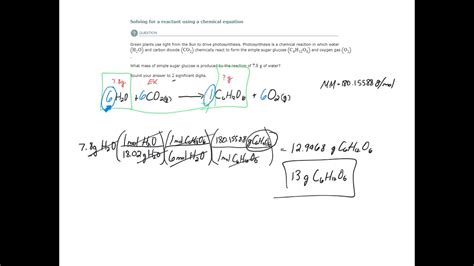 Aleks Solving For A Reactant Using A Chemical Equation Example 1 Youtube