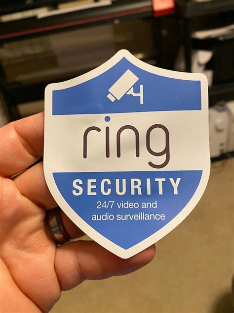 Outdoor Ring Doorbell Security Camera Badgeshield Sticker 4 Etsy Canada