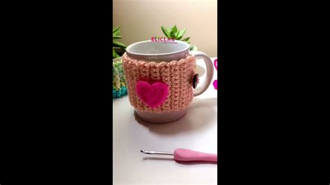 Como tejer un Cubre Taza CROCHET FÁCIL EliClau SHORTS YouTube