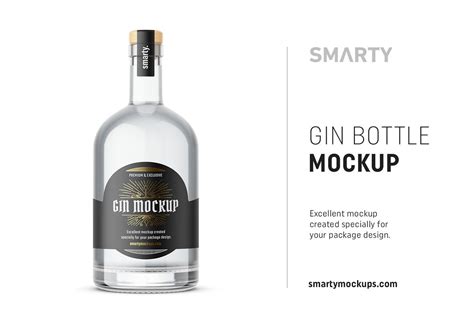 20 Attractive Free Gin Bottle Mockup Psd Templates