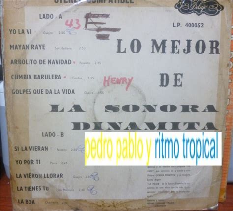 Ritmo Tropical Cumbia Del Ayer Sonora Dinamita Lo Mejor Cumbia