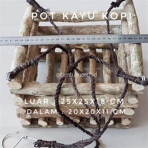 Jual Pot Kayu Kopi Ukuran X X Cm Pot Anggrek Pot Gantung Pot