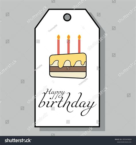 Happy Birthday Label Tag Design Stock Vector (Royalty Free) 2055476828 ...