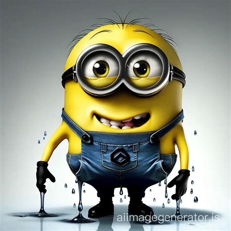 Sad Minion with TearStreaked Cheeks | AI Image Generator