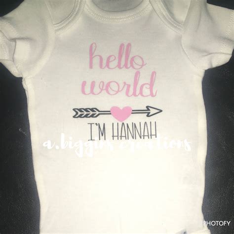 Hello World Newborn Shirt By Abigginscreations On Etsy Newborn Shirts