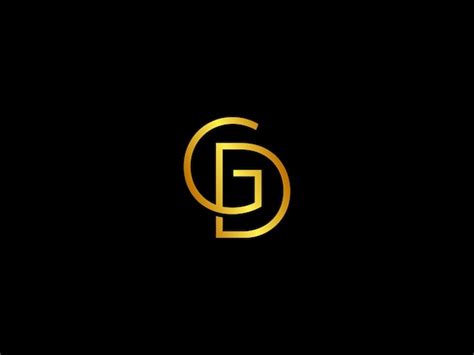 Premium Vector | Gold letter g with a circle logo on a black background